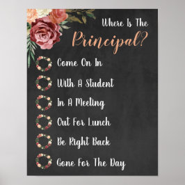 Wo ist das Haupt-Bürotür-Zeichen? Poster