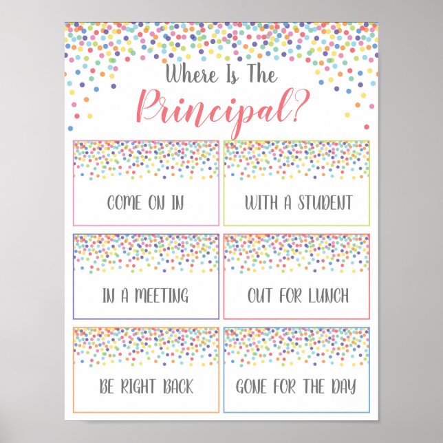 Wo ist das Haupt-Bürotür-Zeichen? Poster (Vorne)