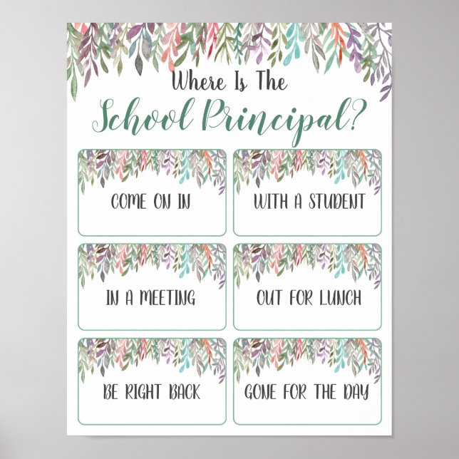 Wo ist das Haupt-Bürotür-Zeichen? Poster (Vorne)