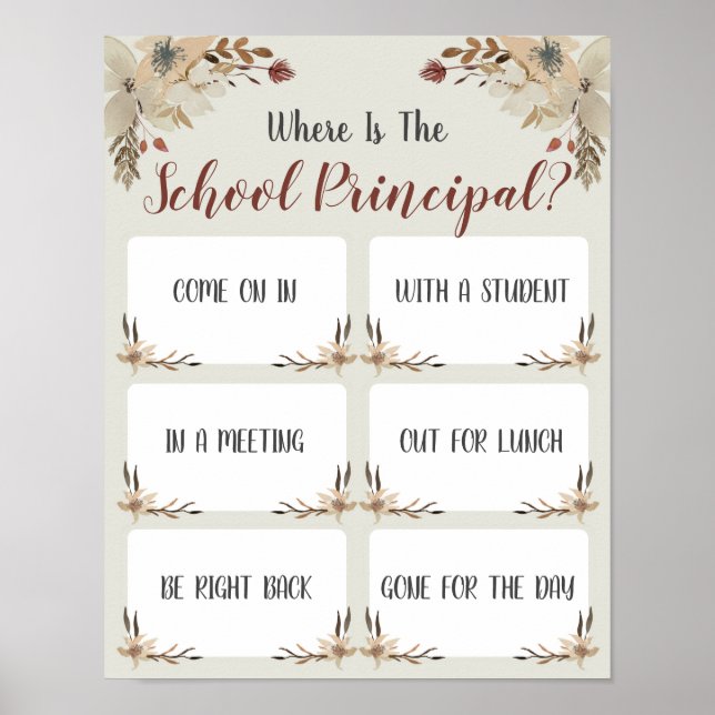 Wo ist das Haupt-Bürotür-Zeichen? Poster (Vorne)