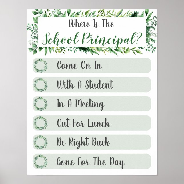 Wo ist das Haupt-Bürotür-Zeichen? Poster (Vorne)