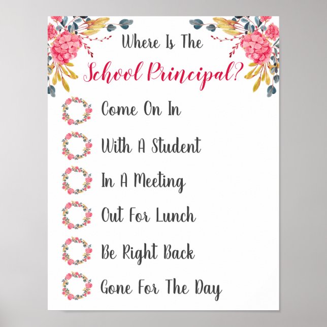 Wo ist das Haupt-Bürotür-Zeichen? Poster (Vorne)