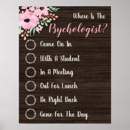 Wo ist das Psychologistenbüro Door Sign? Poster