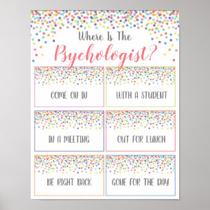 Wo ist das Psychologistenbüro Door Sign? Poster