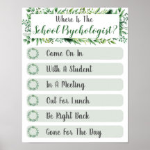 Wo ist das Psychologistenbüro Door Sign?