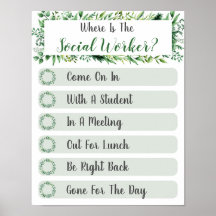 Wo ist das Türzeichen des Sozialarbeiterbüros?