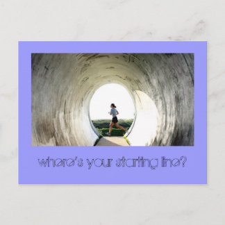 Wo ist deine Startlinie? Postkarte