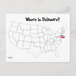 Wo ist Delaware? Postkarte