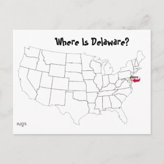 Wo ist Delaware? Postkarte