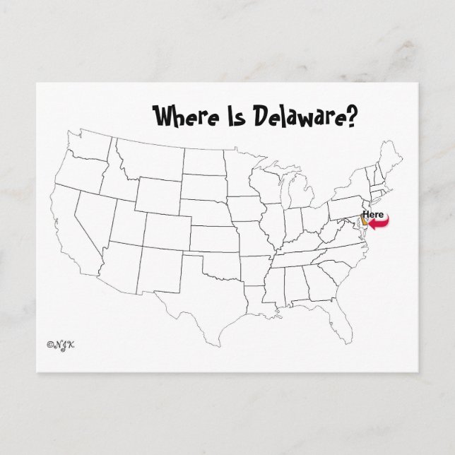 Wo ist Delaware? Postkarte (Vorderseite)