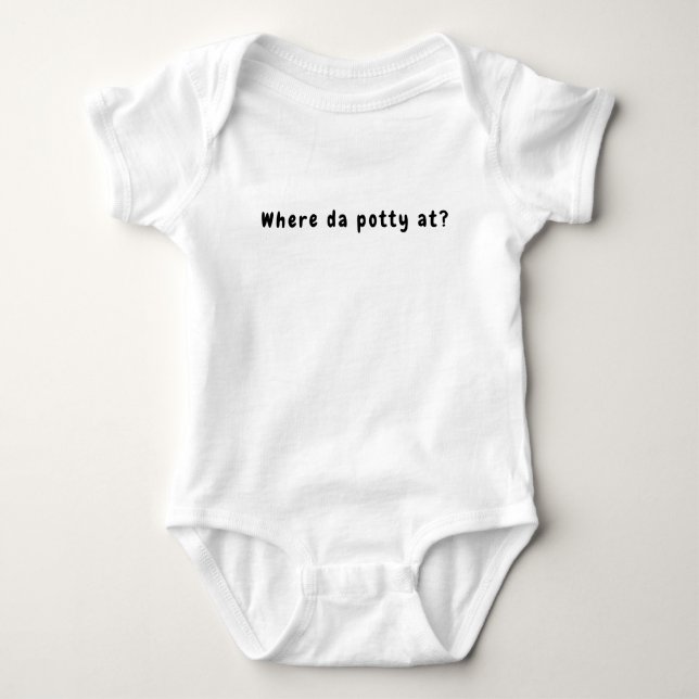 "Wo ist denn Töpfchen?" Baby-Bodysuit Baby Strampler (Vorderseite)