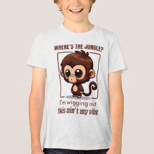 Wo ist der Dschungel? Ich zaudere Fluffy aus Tri-Blend Shirt