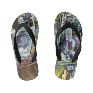 Wo ist der Fischkopf Curry? Singapur Kinderbadesandalen