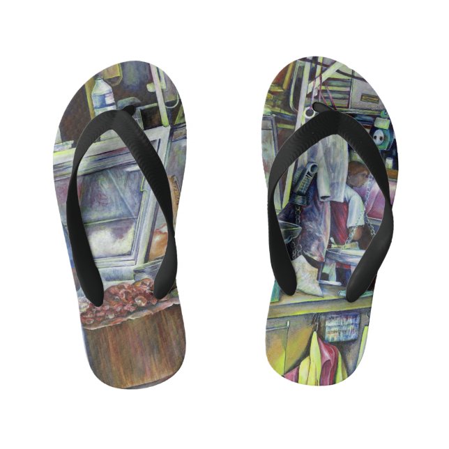 Wo ist der Fischkopf Curry? Singapur Kinderbadesandalen (Fußbett)