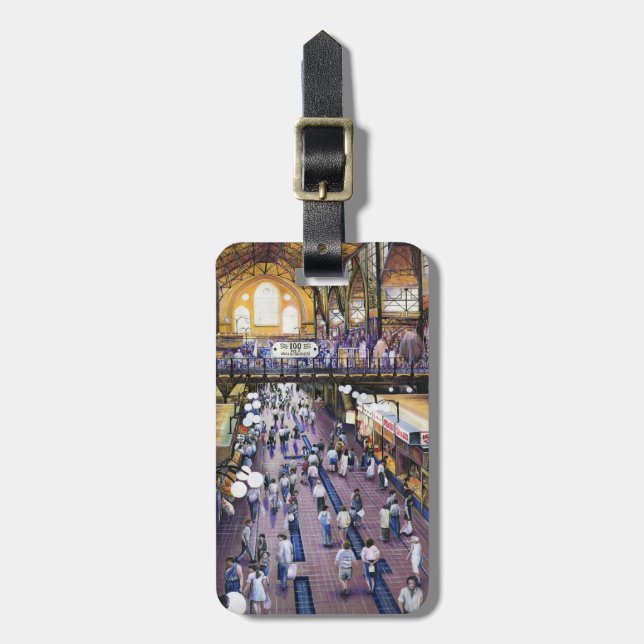 Wo ist der Frauenwasserschrank, Budapest? Gepäckanhänger (Vorderseite vertikal)