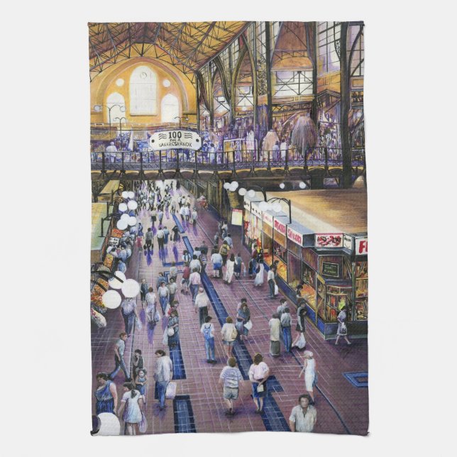 Wo ist der Frauenwasserschrank?Budapest Geschirrtuch (Vertikal)