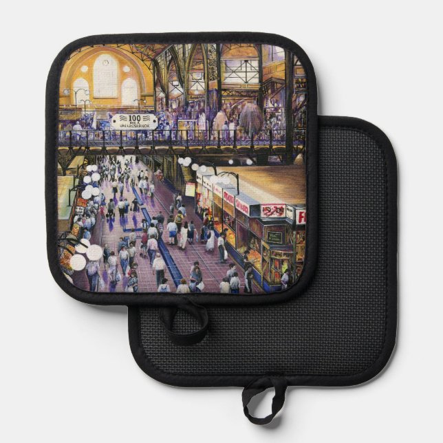 Wo ist der Frauenwasserschrank? Topflappen (Vorderseite/Rückseite)