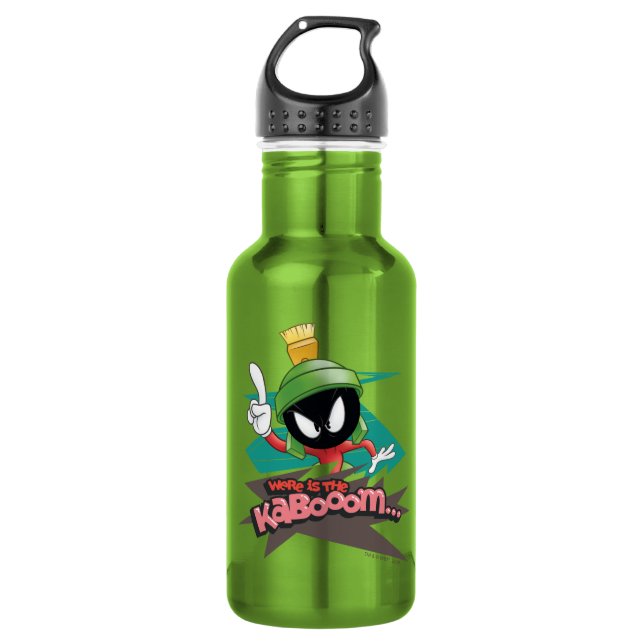 "Wo ist der Kaboom?" MARVIN THE MARTIAN™ Points Edelstahlflasche (Vorderseite)