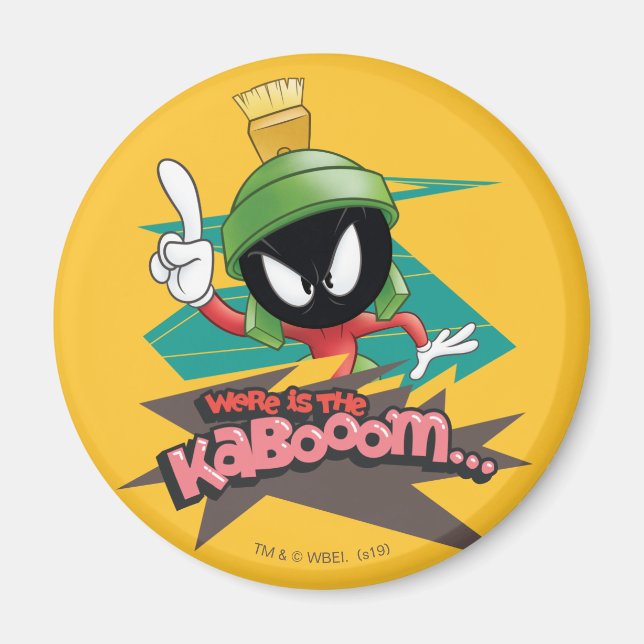"Wo ist der Kaboom?" MARVIN THE MARTIAN™ Points Magnet (Vorne)