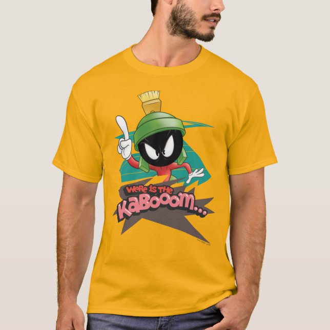 "Wo ist der Kaboom?" MARVIN THE MARTIAN™ Points T-Shirt (Vorderseite)