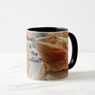Wo ist der Kaffee Funny Orange Beardie Print? Tasse