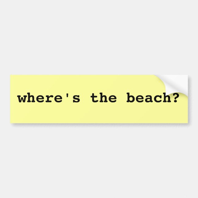 wo ist der Strand? Autoaufkleber (Vorne)