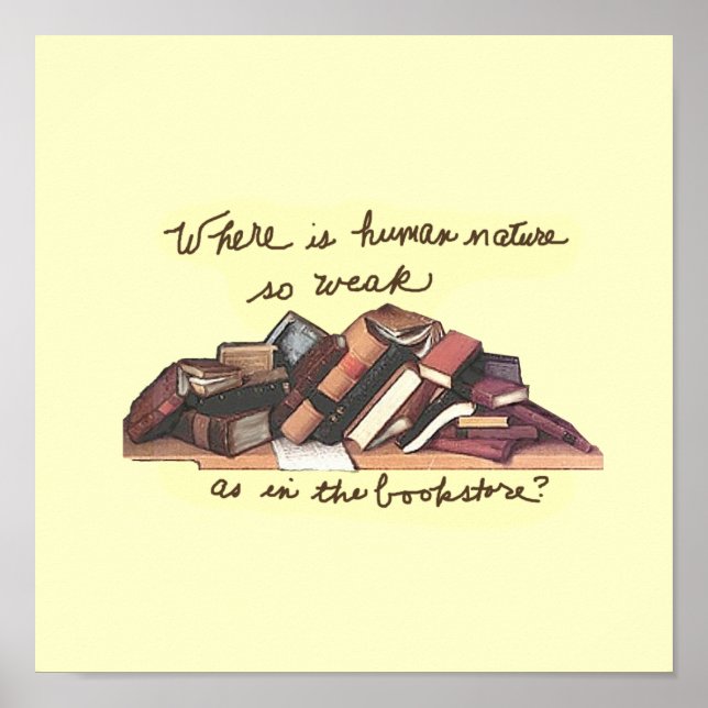 Wo ist die menschliche Natur so schwach? Poster (Vorne)