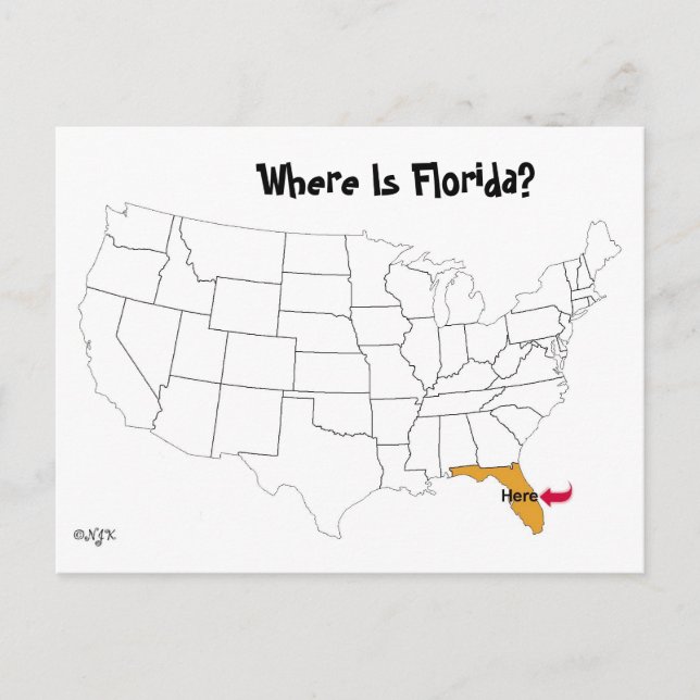 Wo ist Florida? Postkarte (Vorderseite)
