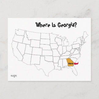 Wo ist Georgien? Postkarte