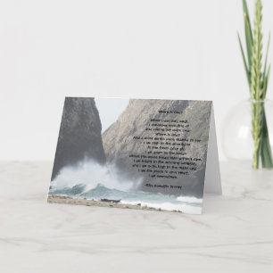 Wo ist Gott? Gedicht-inspirierend leere Karte