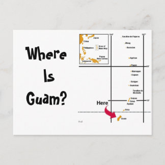 Wo ist Guam? Postkarte
