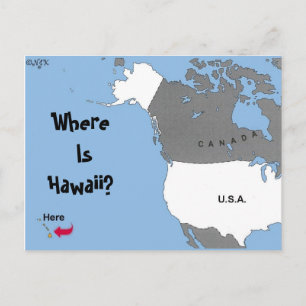 Wo ist Hawaii? Postkarte