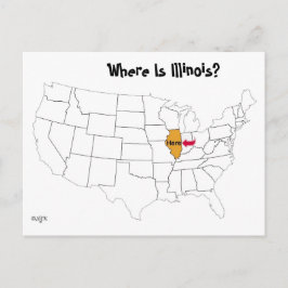 Wo ist Illinois? Postkarte