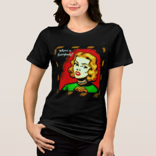 Wo ist jeder? - Retro-Comic-Art-T-Shirt Tri-Blend Shirt
