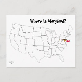Wo ist Maryland? Postkarte