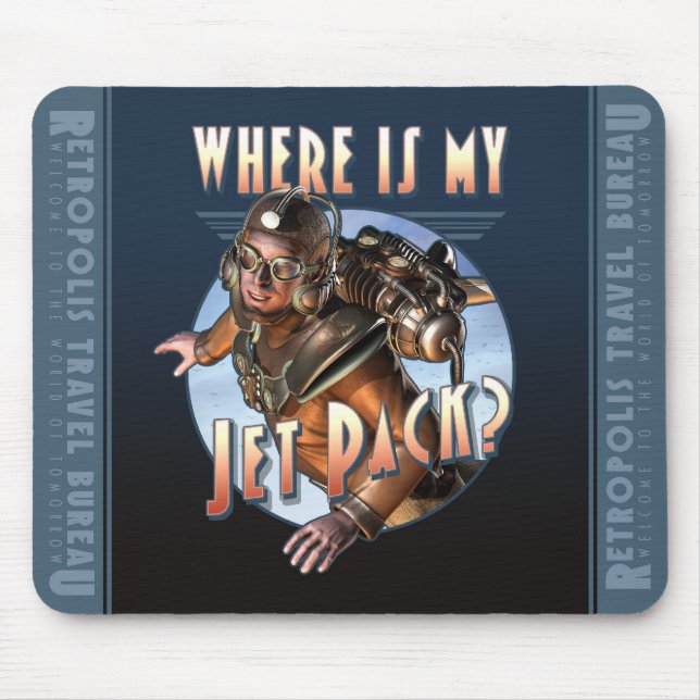 Wo ist mein Jetpack? Mausunterlage Mousepad (Vorne)