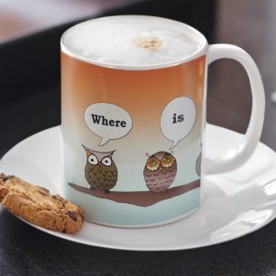 Wo ist mein Kaffee? Four Owls Tasse