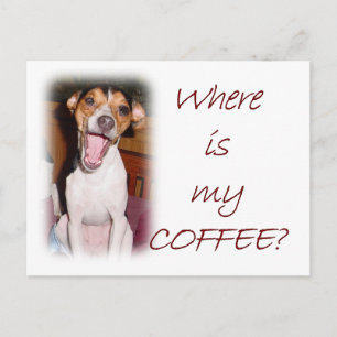 Wo ist mein Kaffee? Postkarte