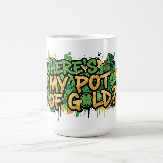 Wo ist mein Pot of Gold St. Patrick's Day Kaffeetasse (Mittel)