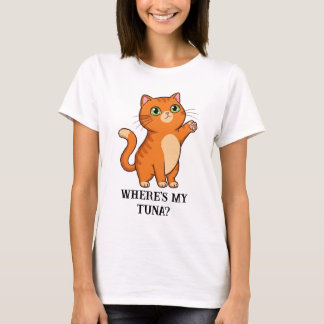 Wo ist mein Thunfisch? Niedliche Katze T-Shirt