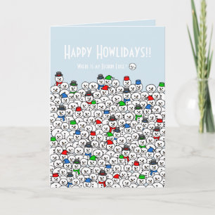 Wo ist meine Bichon Frise-Urlaubskarte? Feiertagskarte