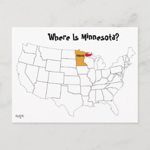 Wo ist Minnesota? Postkarte