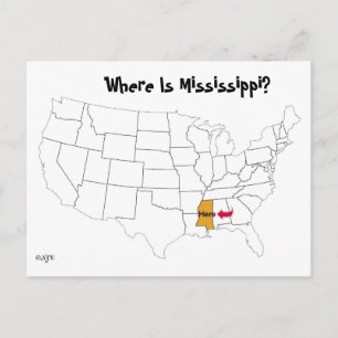 Wo ist Mississippi? Postkarte