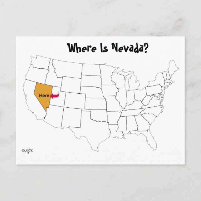 Wo ist Nevada? Postkarte (Vorderseite)