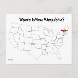 Wo ist New Hampshire? Postkarte