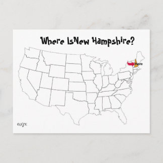Wo ist New Hampshire? Postkarte