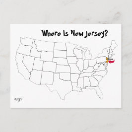 Wo ist New Jersey? Postkarte
