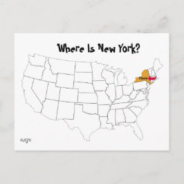 Wo ist New York? Postkarte