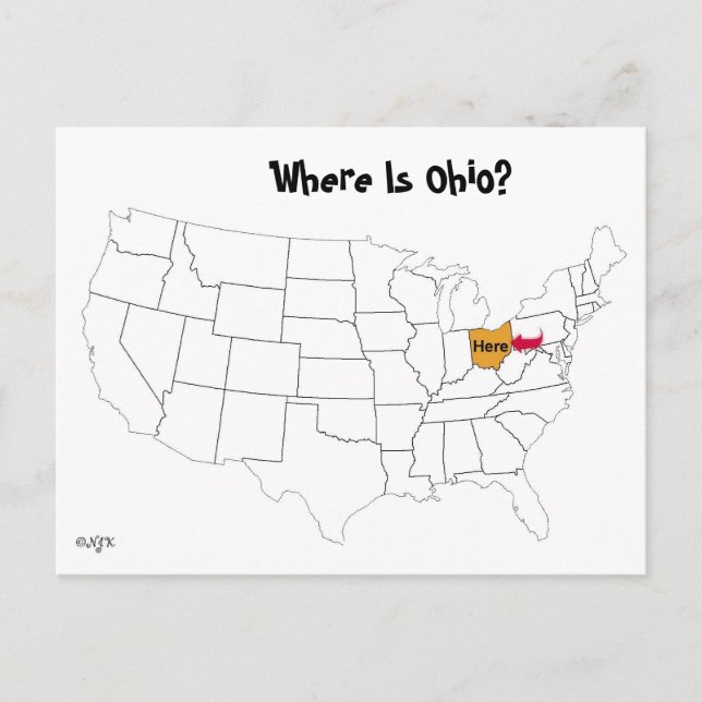 Wo ist Ohio? Postkarte (Vorderseite)