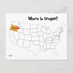 Wo ist Oregon? Postkarte